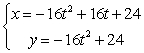 <strong>Find parametric equations for the path of a projectile launched from height ft with initial speed ft/s at angle from the horizontal.</strong> A) B) C) D)