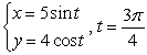 <strong>Find the slope of the tangent line to the given curve at the indicated point. </strong> A) B) C) D)