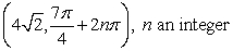 <strong>Find all polar coordinate representations of the given rectangular point. </strong> A) B) C) D)