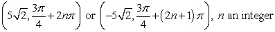 <strong>Find all polar coordinate representations of the given rectangular point. </strong> A) B) C) D)
