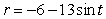 Find all points at which the two curves intersect.   and  