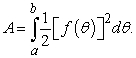Using the limit definition of integration, show that the area A bounded by the polar curve and the rays and is given by