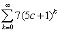 <strong>Determine all values of c such that the series converges. </strong> A) any real number B) c in the interval C) c in the interval D) c in the interval