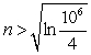 <strong>Determine the number of terms needed to obtain the sum of to within 10<sup>-6</sup>.</strong> A) or n = 13 B) or n = 2 C) or n = 4 D) or n = -13