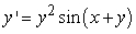 Use your calculator to construct the direction field for the following differential equation. [Use the standard zoom window.]  <div style=padding-top: 35px> 