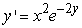 Use your calculator to construct the direction field for the following differential equation. [Use the standard zoom window.]  <div style=padding-top: 35px> 