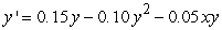 <strong>Find all equilibrium points for the following coupled equations. Identify each equilibrium point as stable or unstable. </strong> A) (0, 0)unstable; (1.33, 1.50)stable; (0.50, 0)unstable; (0, 1.25)unstable B) (0, 0)unstable; (0, 0.33)unstable; (0.50, 0)unstable; (0.50, 0.33)stable C) (0, 0)unstable; (0, 0.33)unstable; (0.50, 0)unstable; (1.33, 1.50)stable D) (0, 0)unstable; (0, 1.50)unstable; (1.33, 0)unstable; (0.50, 1.25)stable