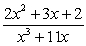 <strong>Find the partial fraction decomposition. </strong> A) B) C) D)