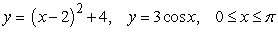 <strong>Find the area between the following curves on the given interval. </strong> A) B) C) D)