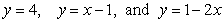 <strong>Identify the graph and area of the region bounded by the curves . The figures below are not necessarily to scale.</strong> A) area = B) area = C) area = D) area =
