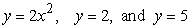 <strong>Identify the graph and area of the region bounded by the curves . Use only one integral. The figures below are not necessarily to scale.</strong> A) B) C) D)