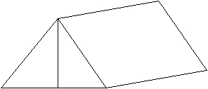 <strong>A 2-person tent has a rectangular base and rises to a single point 5' up. Compute the volume of the tent. 6 ft 7 ft</strong> A) 65 ft<sup>3</sup> B) 53 ft<sup>3</sup> C) 105 ft<sup>3</sup> D) 210 ft<sup>3</sup>