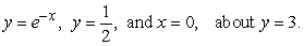 <strong>Compute the volume of a solid formed by revolving the region bounded by </strong> A) B) C) D)