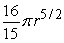 Show that the volume of a solid formed by revolving the region bounded by x = y<sup>2</sup> and x = r about x = r is .