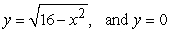 <strong>Find the volume of the solid formed by revolving the region bounded by about y = 0.</strong> A) B) C) D)