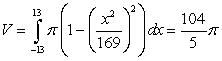 <strong>Use the best method available to find the volume of the solid formed by revolving the region bounded by and about the x-axis. Write the integral that is used to find the volume.</strong> A) B) C) D)