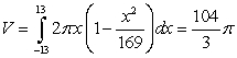 <strong>Use the best method available to find the volume of the solid formed by revolving the region bounded by and about the x-axis. Write the integral that is used to find the volume.</strong> A) B) C) D)