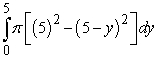 <strong>Pick the integral that represents a volume calculation by cylindrical shells that is equivalent to the following integral that represents a calculation of the same volume but by the method of washers. </strong> A) B) C) D)