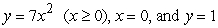 <strong>A solid shape described as the region bounded by revolved around the y-axis, needs to have 1/4 of its volume trimmed off to meet a weight restriction. This will be done by reducing the radius of the piece - in other words, the resulting shape will be described as above, but with the region also bounded by x = q. Find the resulting radius, q.</strong> A) B) C) D)