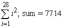<strong>Translate the following calculation into summation notation and then compute the sum. The sum of the squares of the first positive integers.</strong> A) B) C) D) sum =