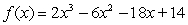 Given   , determine the absolute extrema on the interval   .