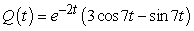 Suppose that the charge in an electrical circuit is . Find the current.