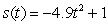 <strong>Use the position function meters to find the velocity at time seconds.</strong> A) -43.1 m/sec B) -29.4 m/sec C) -28.4 m/sec D) -44.1 m/sec