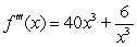 <strong>Find the third derivative of .</strong> A) B) C) D)