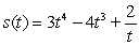 <strong>Using the position function , find the velocity function.</strong> A) B) C) D)