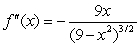 <strong>Find the second derivative of the function. </strong> A) B) C) D)