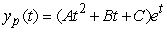 <strong>Identify the form of a particular solution to the equation .</strong> A) B) C) D)