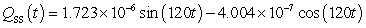 <strong>A series circuit has a 0.1 henry inductor, a 320 ohm resistor, and a 0.000006 farad capacitor. There is an initial charge of 0.000003 coulombs, there is no initial current, and there is an applied voltage which is described as . Identify the steady-state solution to the differential equation.</strong> A) B) C) D)
