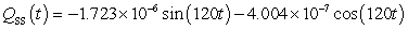 <strong>A series circuit has a 0.1 henry inductor, a 320 ohm resistor, and a 0.000006 farad capacitor. There is an initial charge of 0.000003 coulombs, there is no initial current, and there is an applied voltage which is described as . Identify the steady-state solution to the differential equation.</strong> A) B) C) D)