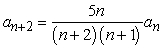 <strong>Find the recurrence relation for the general power series solution to the second order equation .</strong> A) B) C) D)