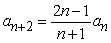<strong>Find the recurrence relation for the general power series solution to the second order equation .</strong> A) B) C) D)