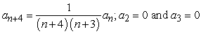<strong>Find the recurrence relation for the general power series solution to the second order equation .</strong> A) B) C) D)