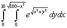 <strong>Evaluate the iterated integral by converting to polar coordinates. </strong> A) B) C) D)
