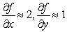 <strong>Use the contour plot to estimate and at the origin. </strong> A) B) C) D)