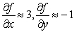 <strong>Use the contour plot to estimate and at the origin. </strong> A) B) C) D)