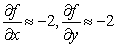 <strong>Use the contour plot to estimate and at the origin. </strong> A) B) C) D)