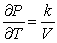 <strong>The pressure P of a gas in a leak-tight container can be approximated by , where V is the volume of the container, T is its absolute (Kelvin) temperature, and k is a constant. Find and .</strong> A) , B) , C) , D) ,