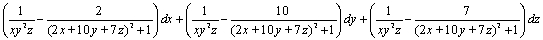 <strong>Find the total differential of .</strong> A) B) C) D)