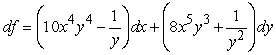 <strong>Find the total differential of . </strong> A) B) C) D)