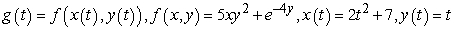 <strong>Use the chain rule to find the indicated derivative. , where </strong> A) B) C) D)