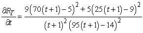 <strong>Two electrical resistors with resistances R<sub>1</sub> and R<sub>2</sub> (in ohms) are wired into an electronics circuit as shown in the figure below. The pair of resistors behaves as a single resistor R<sub>T</sub> whose resistance is given by . Once the circuit is energized, the temperatures of the resistors increase, causing the resistances to increase according to: , , where t is in seconds. Find . </strong> A) B) C) D)