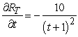 <strong>Two electrical resistors with resistances R<sub>1</sub> and R<sub>2</sub> (in ohms) are wired into an electronics circuit as shown in the figure below. The pair of resistors behaves as a single resistor R<sub>T</sub> whose resistance is given by . Once the circuit is energized, the temperatures of the resistors increase, causing the resistances to increase according to: , , where t is in seconds. Find . </strong> A) B) C) D)
