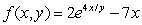 Find the gradient of   at  