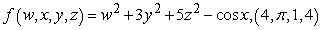 Find the gradient of the given function at the indicated point.