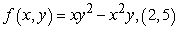 Find the direction of maximum change of f at the given point.
