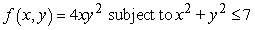 Use Lagrange multipliers to find the maximum and minimum of the function subject to the constraint .